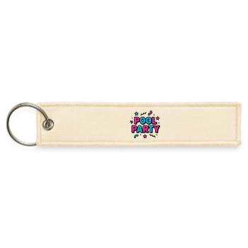 Pool Party 90s Typography - Jet Tag Keychain - creme - Front
