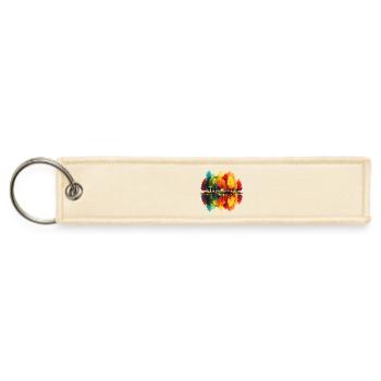Outdoor Autumn Season Fall Leaves Forest Trees  - Jet Tag Keychain - creme - Front
