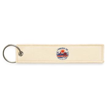 I Survived Summer Heat Victoria British Columbia - Jet Tag Keychain - creme - Front