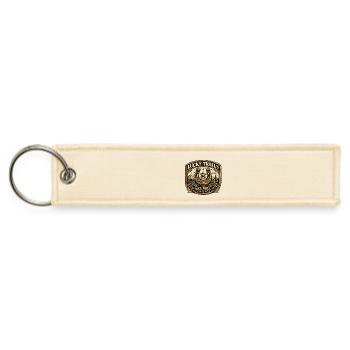 Lucky Trails Horseshoe Western Vintage Design - Jet Tag Keychain - creme - Front
