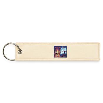 Cosmic Cozy Chaos at Grandma's - Jet Tag Keychain - creme - Front