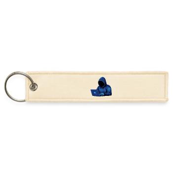 Cyberpunk Hacker | Coder & Tech Aesthetic stuffs - Jet Tag Keychain - creme - Front