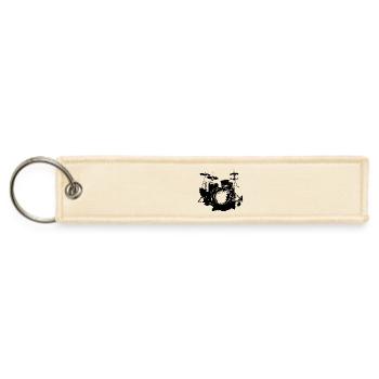 Drum Kit Graphic - Jet Tag Keychain - creme - Front