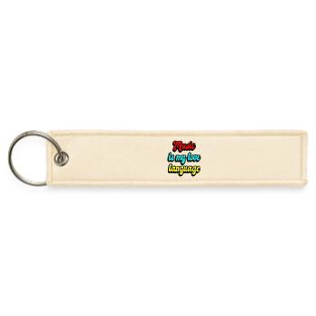 Music is my love language - Jet Tag Keychain - creme - Front