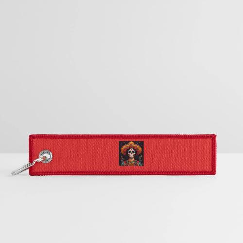 Charra Skull Art | Traditional Mexican Design - Jet Tag Keychain