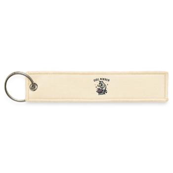 Girl Dinner Raccoon Eat Pizza - Jet Tag Keychain - creme - Front
