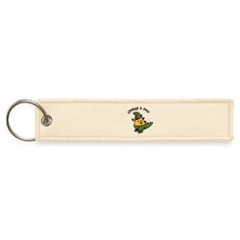 Knowledge is power  - Jet Tag Keychain - creme - Front