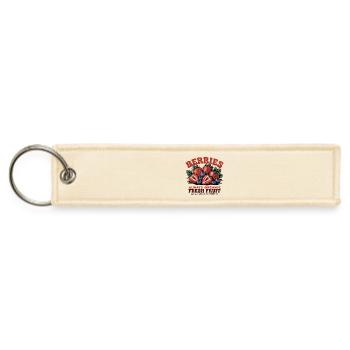 Berry Bliss Organic Fruit Design - Jet Tag Keychain - creme - Front