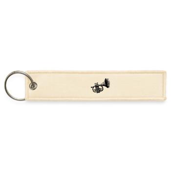 Trumpet On, Worries Off Music Explosion Music - Jet Tag Keychain - creme - Front