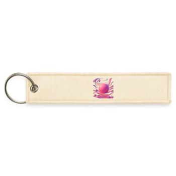 Dreamy Pink Gradient Sphere Art - Jet Tag Keychain - creme - Front