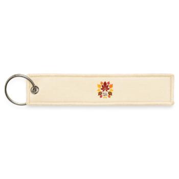 Autumn Leaf Pattern with Fall Vibes - Jet Tag Keychain - creme - Front