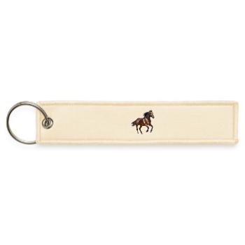 Elegant Gallop Horse Illustration - Jet Tag Keychain - creme - Front