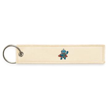 Robot Hero Lightning Cape - Jet Tag Keychain - creme - Front