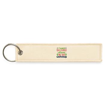 I teach the cutest elves in the workshop 2 - Jet Tag Keychain - creme - Front