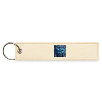 Frostpunk Demon Mask – Ice Crystal Art - Jet Tag Keychain - creme - Front