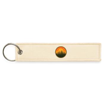 Sunset Pines Circle t-shirt - Jet Tag Keychain - creme - Front