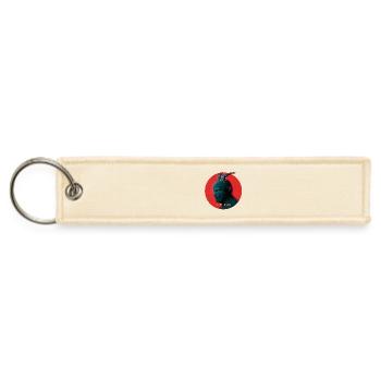 Krampus with Holiday Lights - Jet Tag Keychain - creme - Front