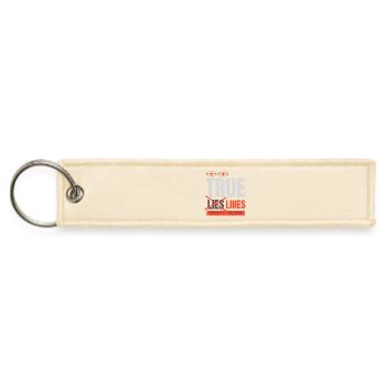 True Lines: Stay Authentic, No Detours - Jet Tag Keychain - creme - Front