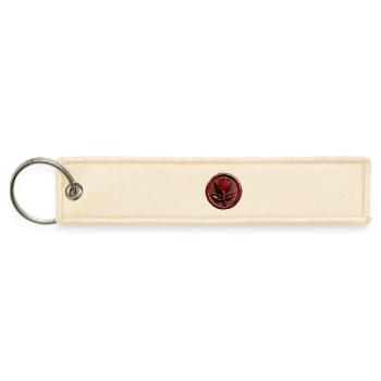 Crimson Rose Seal - Jet Tag Keychain - creme - Front