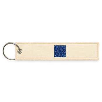 Blue Glitter Nebula Texture - Jet Tag Keychain - creme - Front