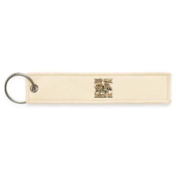 Keep Calm Dream On Sunflowers - Jet Tag Keychain - creme - Front