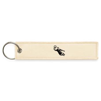Soccer Goalkeeper Making A Brilliant Save - Jet Tag Keychain - creme - Front