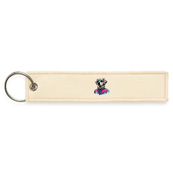 Neon Pup in Retro Jacket - Jet Tag Keychain - creme - Front