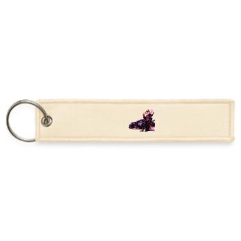 Neon Fox Racer - Jet Tag Keychain - creme - Front
