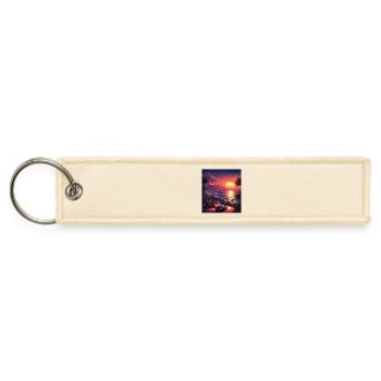 Sunset Drive Neon Coast - Jet Tag Keychain - creme - Front