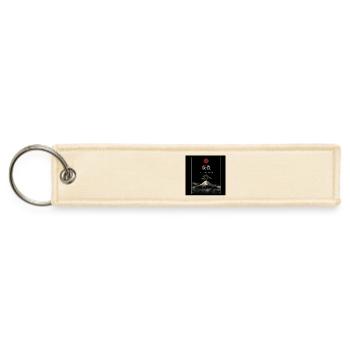 Keep Growing – Japanese Minimalist Mountain  - Jet Tag Keychain - creme - Front