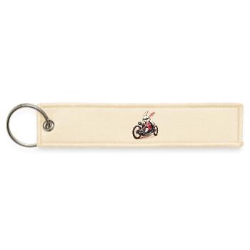 Handbike Bunny Sport Inclusion Fun Design - Jet Tag Keychain - creme - Front
