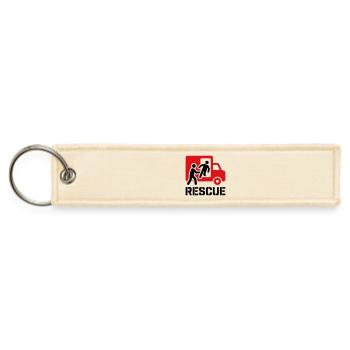 Rescue EMS Paramedic Action - Jet Tag Keychain - creme - Front