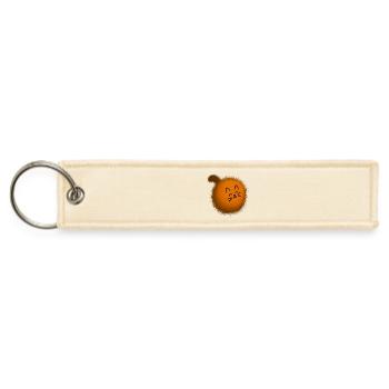 Cat Pom Pom - Jet Tag Keychain - creme - Front