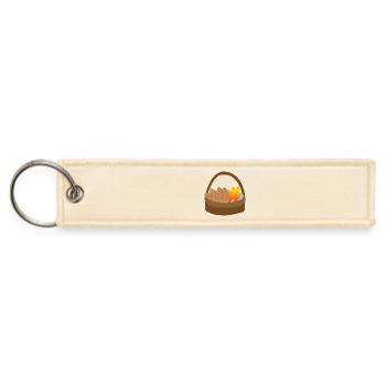 Bread and Fish Harvest Basket - Jet Tag Keychain - creme - Front