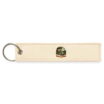 Enjoy Nature Sarcastic Funny Retro Art - Jet Tag Keychain - creme - Front