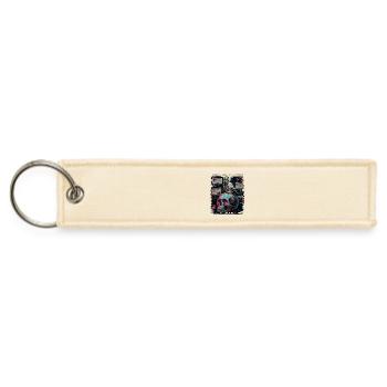 King of Trash: Glitch Pigeon Skull - Jet Tag Keychain - creme - Front