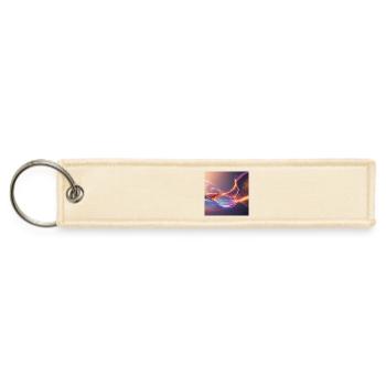 Iridescent Liquid Waves - Jet Tag Keychain - creme - Front
