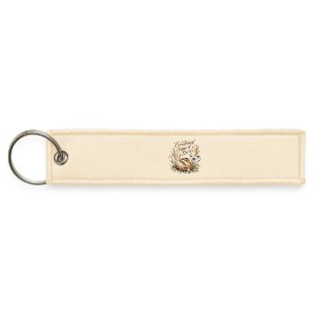 Emotional Sourdough Starter - Jet Tag Keychain - creme - Front