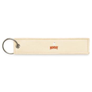 Funny Halloween Ghost Monday Shirt (no background) - Jet Tag Keychain - creme - Front