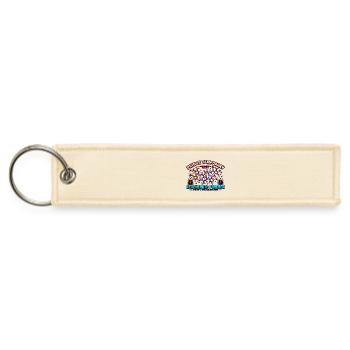 Pain Is Temporary BPC-157 Art - Jet Tag Keychain - creme - Front