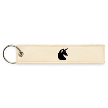 Unicorn Head Lightning bolt - Jet Tag Keychain - creme - Front