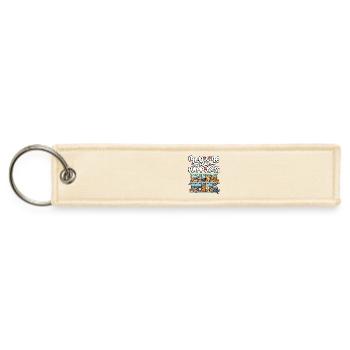 medicine for happiness pill box dog breeds puppies - Jet Tag Keychain - creme - Front
