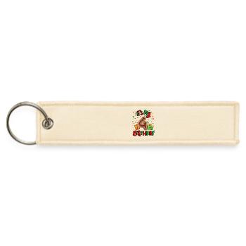 It's My 4 Birthday Xmas Present 4th Bday - Jet Tag Keychain - creme - Front