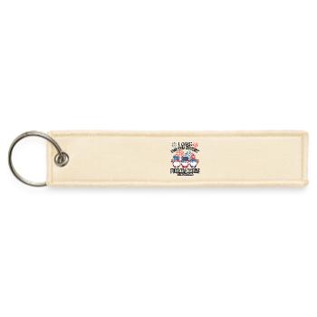 I Care For The Cutest Firecrackers NICU Nurse 4th - Jet Tag Keychain - creme - Front