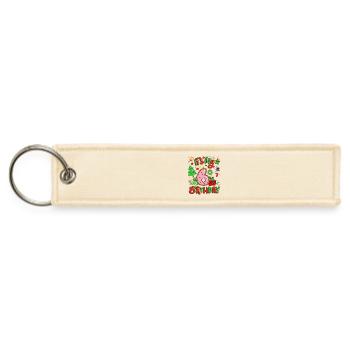 It's My 6 Birthday Snowman Christmas Donut Holiday - Jet Tag Keychain - creme - Front