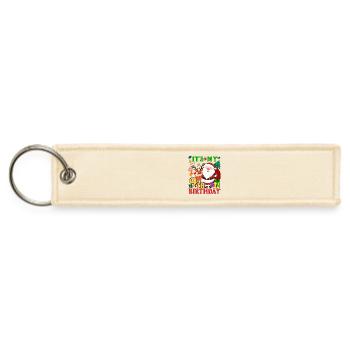 It's My 9th Birthday Santa Claus Christmas - Jet Tag Keychain - creme - Front