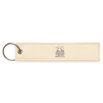 I'm The Cutest Kitten In The Clowder Cat Animal - Jet Tag Keychain - creme - Front