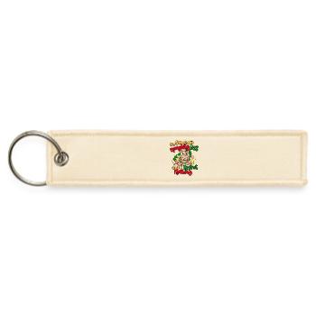 On Santa's Naughty List And I Regret Nothing - Jet Tag Keychain - creme - Front