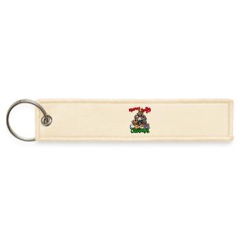 Meowy Holly Christmas Tree Cats Cute Family Kitten - Jet Tag Keychain - creme - Front