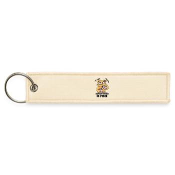 It's Fine I'm Fine Everything Is Fine Anxious - Jet Tag Keychain - creme - Front